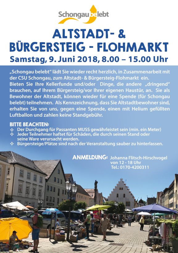 Flohmarkt 2018 News Schongau belebt